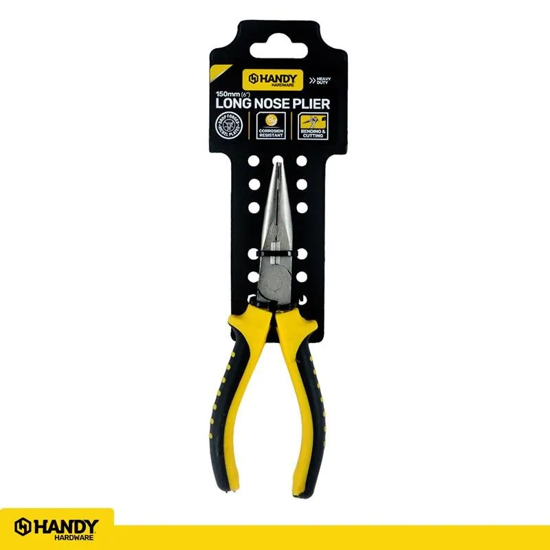 Plier Premium Long Nose Comfort Grip Handle Black & Yellow 150mm – image 4