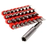 Screwdriver Bits Magnetic (Includes Flat Head, Phillips Head, P0Z1 Head, Torx Head and 60mm Extension Bar) 25mm 32pc – image 2