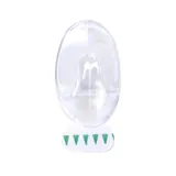 Removable Hooks Oval Clear Plastic 62mm X 38mm 2pk (Holding Weight 3kg) – image 2