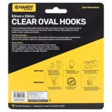 Removable Hooks Oval Clear Plastic 53mm X 33mm 3pk (Holding Weight 2kg) – image 3