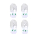 Removable Hooks Oval Clear Plastic 33mm X 23mm 4pk (Holding Weight 1kg) – image 1