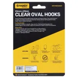 Removable Hooks Oval Clear Plastic 33mm X 23mm 4pk (Holding Weight 1kg) – image 3