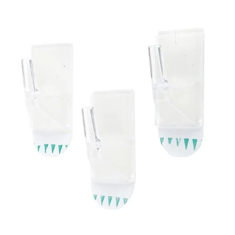 Removable Hooks Rectangle Clear Plastic 50mm X 30mm 3pk (Holding Weight 2kg) – image 2