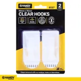 Removable Hooks Rectangle Clear Plastic 74mm X 40mm 2pk (Holding Weight 3kg) – image 4