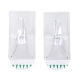 Removable Hooks Rectangle Clear Plastic 74mm X 40mm 2pk (Holding Weight 3kg) – image 1