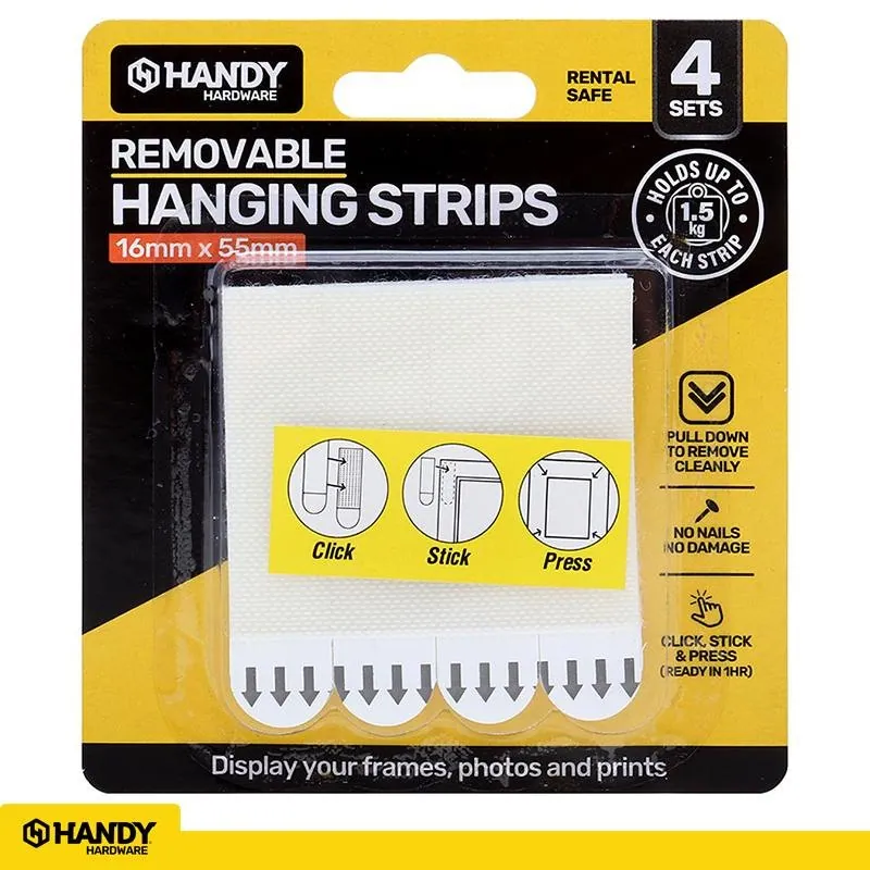Hanging Strip 55mm X 16mm 4 Sets (Holds Up To 1.5kg) – image 4