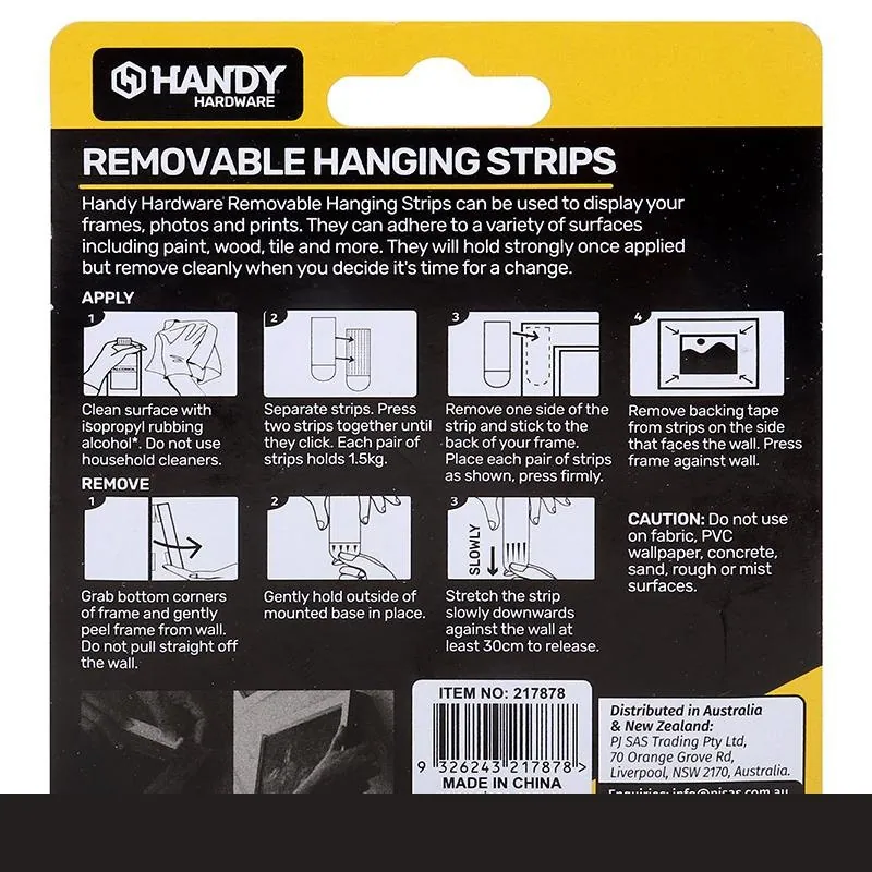 Hanging Strip 55mm X 16mm 4 Sets (Holds Up To 1.5kg) – image 3