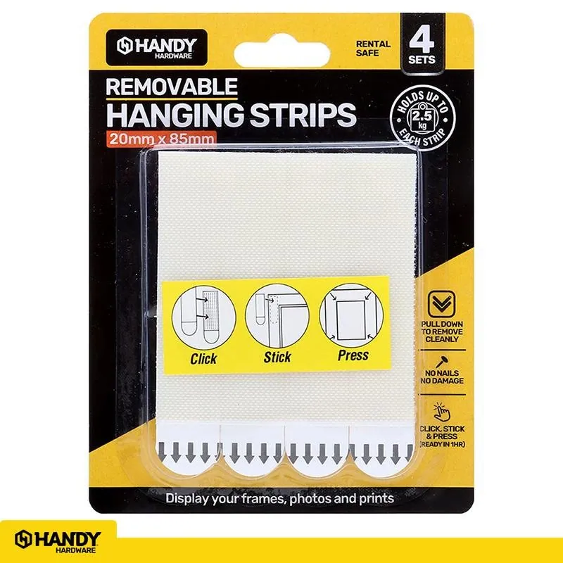 Hanging Strip 85mm X 20mm 4 Sets (Holds Up To 2.5kg) – image 4