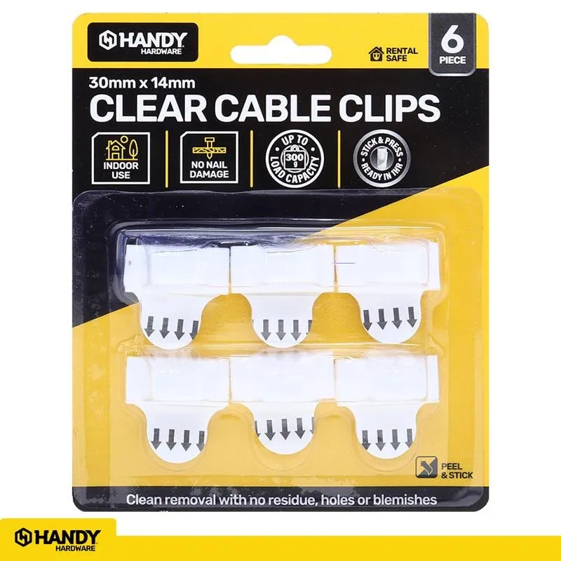 Removable Hooks Cable 30mm X 14mm 6pk (Holding Weight 300g) – image 4