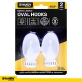 Removable Hooks Oval Plastic 62mm X 38mm 2pk (Holding Weight 3kg) – image 4