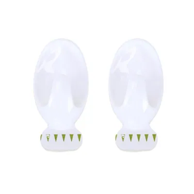 Removable Hooks Oval Plastic 62mm X 38mm 2pk (Holding Weight 3kg)