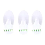 Removable Hooks Oval Plastic 53mm X 33mm 3pk (Holding Weight 2kg) – image 1