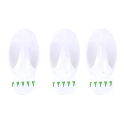 Removable Hooks Oval Plastic 53mm X 33mm 3pk (Holding Weight 2kg)