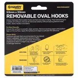 Removable Hooks Oval Plastic 53mm X 33mm 3pk (Holding Weight 2kg) – image 3