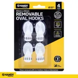 Removable Hooks Oval Plastic 33mm X 23mm 4pk (Holding Weight 1kg) – image 4