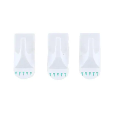 Removable Hooks Rectangle Plastic 50mm X 30mm 3pk (Holding Weight 2kg)