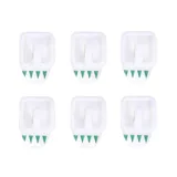 Removable Hooks Square Plastic 27mm X 27mm 6pk (Holding Weight 500g) – image 1