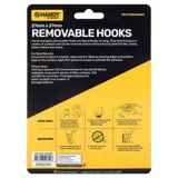 Removable Hooks Square Plastic 27mm X 27mm 6pk (Holding Weight 500g) – image 3