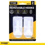 Removable Hooks Rectangle Plastic 75mm X 40mm 2pk (Holding Weight 3kg) – image 4