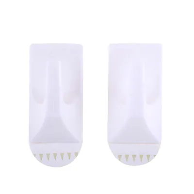 Removable Hooks Rectangle Plastic 75mm X 40mm 2pk (Holding Weight 3kg)