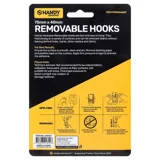 Removable Hooks Rectangle Plastic 75mm X 40mm 2pk (Holding Weight 3kg) – image 3