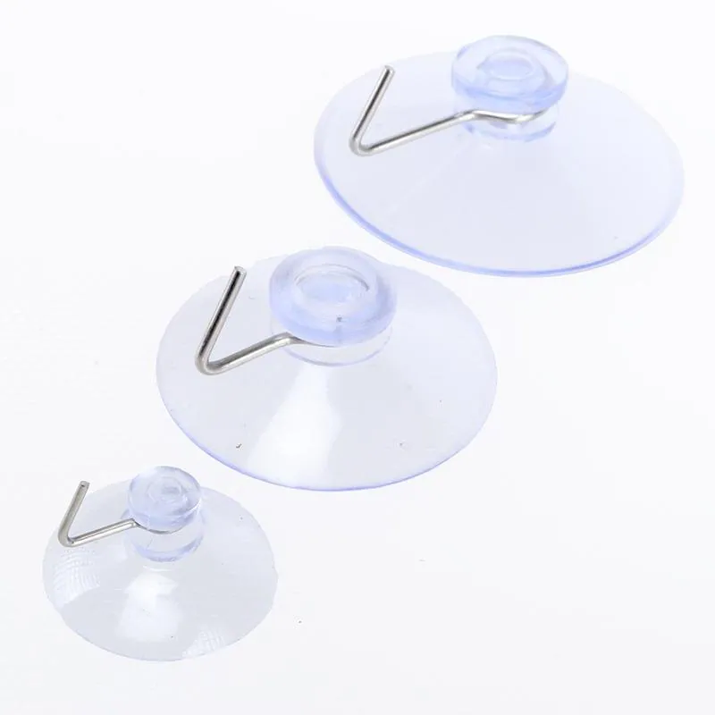 Hooks Suction Cups Clear Assorted Sizes 12pk (Holds 200g To 1kg) – image 2