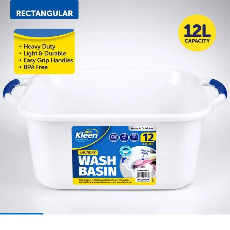 Wash Basin Rectangular with Handles - 12l 47cm X 31.5cm X 16.5cm – image 4