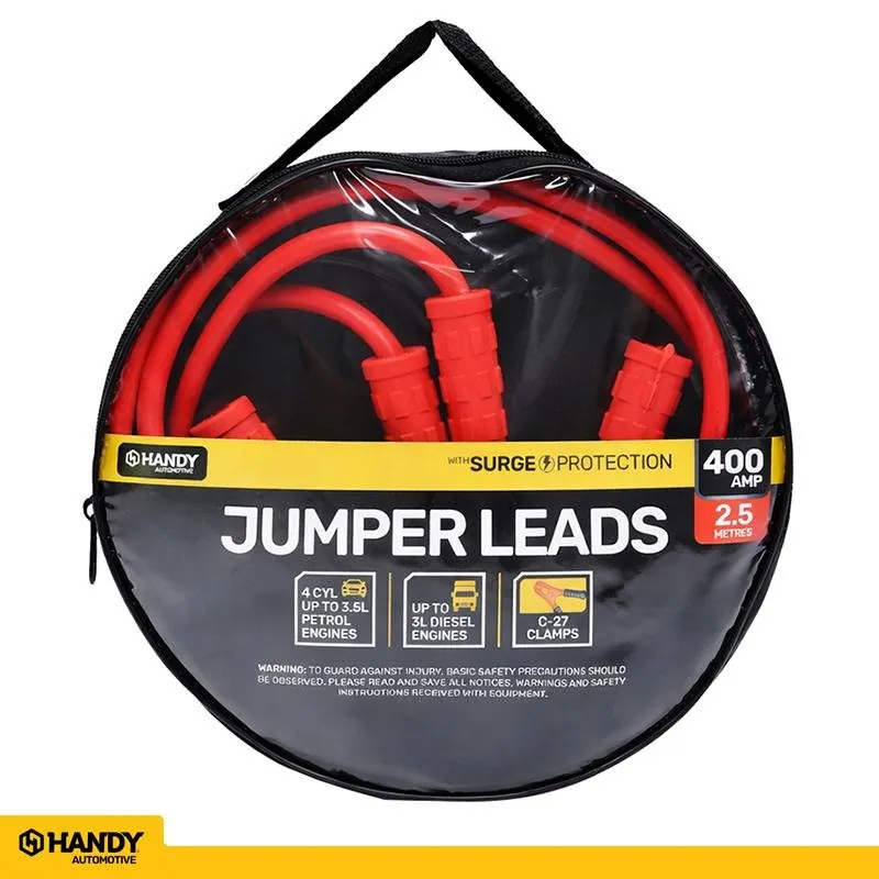 Jumper Lead Cables with Surge Protector 400AMP 2.5m Cable Length – image 4