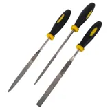 File Set Mini Assorted Files Include Flat-Tapered, Round & Half Round Available in 145mm 3pc – image 1