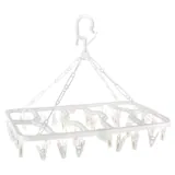 Pegs Hanging Airer with 32 Pegs - Plastic - White – image 1