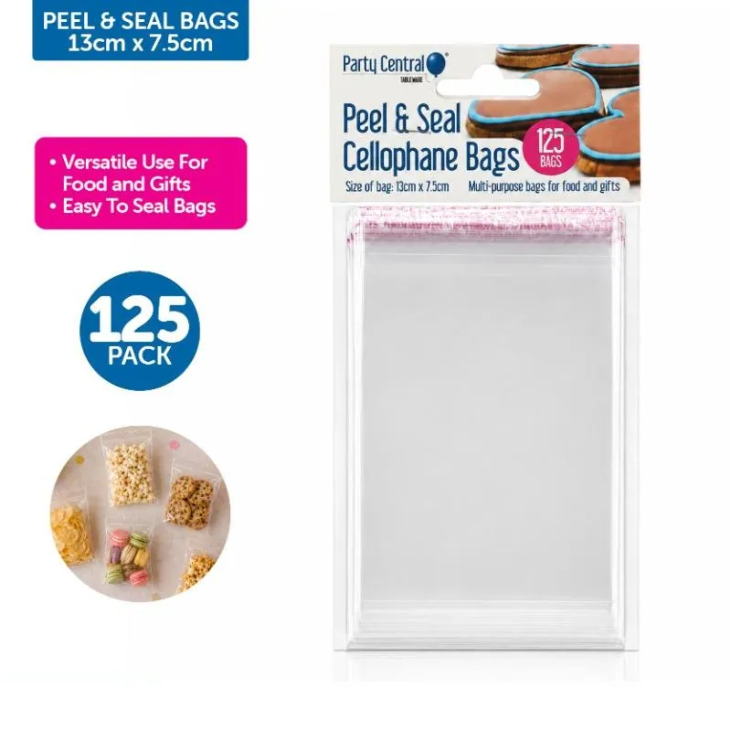Premium Peel & Seal Cellophane Bags - 7.5cm X 13cm 125pk – image 4