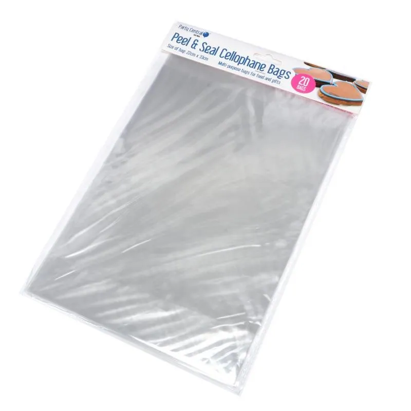 Premium Peel & Seal Cellophane Bags - 22cm X 33cm 20pk – image 3
