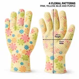 Garden Gloves with Grip Nylon/Nitrile Blend S/m Floral Design – image 1