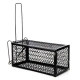 Rat Trap Cage Metal 11cm X 11cm X 24cm Black – image 1