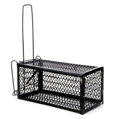 Rat Trap Cage Metal 11cm X 11cm X 24cm Black