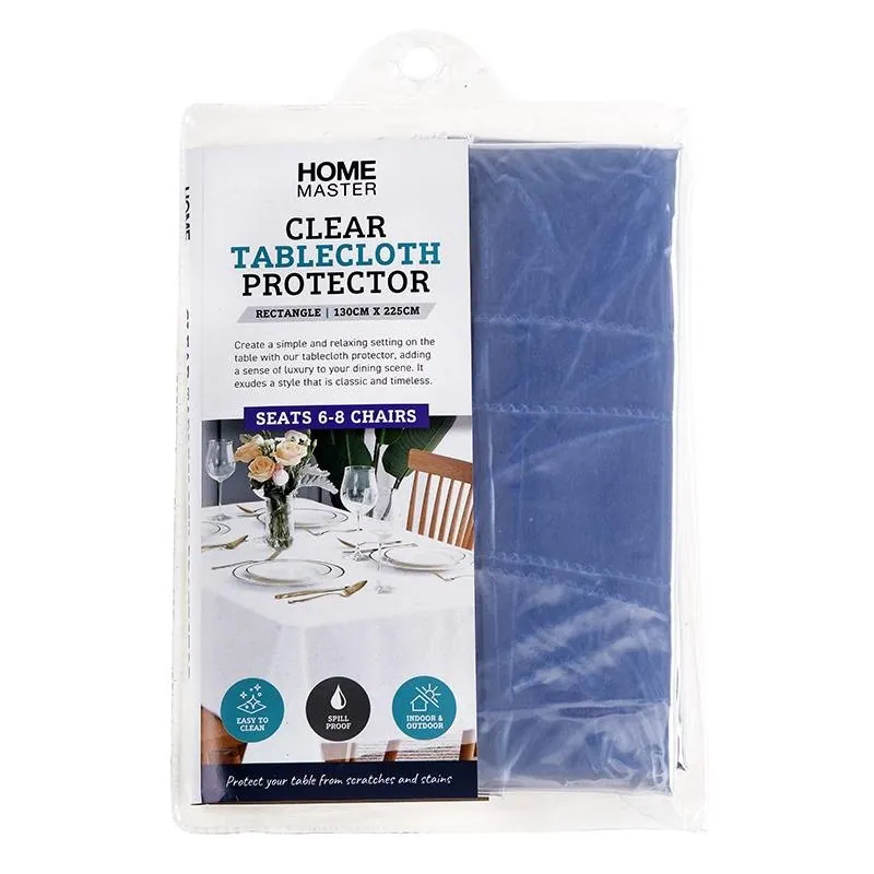 Tablecloth Protector Clear PVC Rectangular 130cm X 225cm (Seats 6-8) – image 4