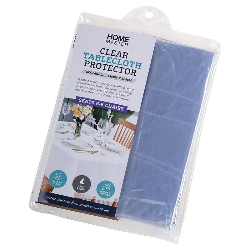 Tablecloth Protector Clear PVC Rectangular 130cm X 225cm (Seats 6-8) – image 3