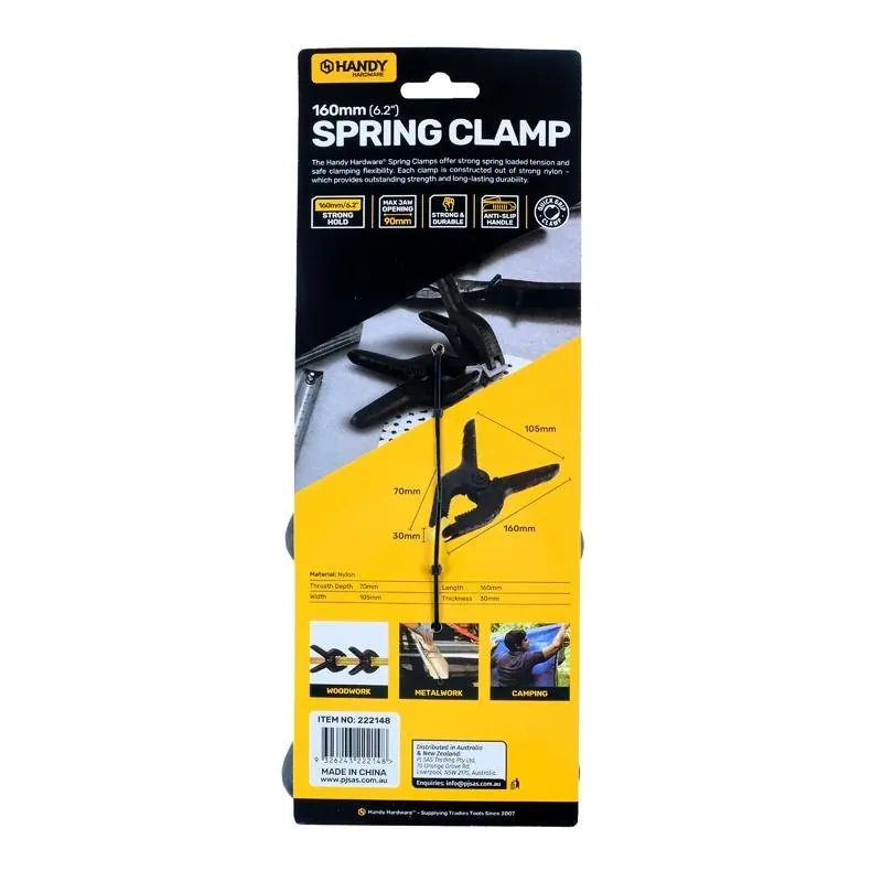 Clamp Spring Anti-Slip Nylon Handle 150mm 2pc – image 3
