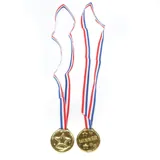 Medals with Ribbon 6pc Gold – image 1