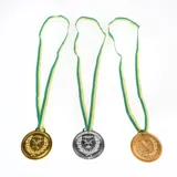 Medals with Ribbon 3pk Gold, Silver & Bronze – image 1