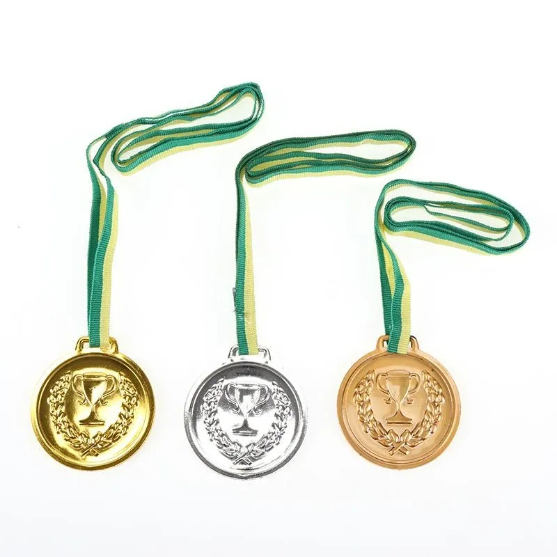 Medals with Ribbon 3pk Gold, Silver & Bronze – image 2