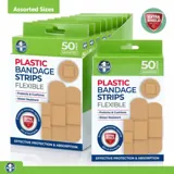Bandage Strips Water Resistant Assorted Sizes 50pk - Plastic (pvc) – image 4