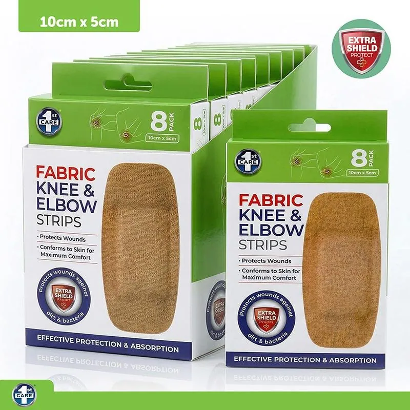 Bandage Strips Knee & Elbow 5cm X 10cm 8pk - Fabric – image 4