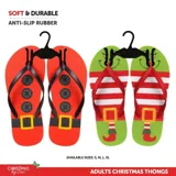 Thongs Christmas Adults 2 Assorted Designs 4 Sizes: S, M, L & XL – image 4