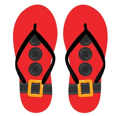 Thongs Christmas Adults 2 Assorted Designs 4 Sizes: S, M, L & XL
