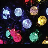 Christmas Fairy String Light Solar Ball Bubble 20LED 7.8m Total Length Multi Colour 2 Functions – image 2
