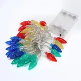 Christmas Fairy String Light Battery Operated Ornament Cone 35LED 3.9m Total Length Multi Colour 1 Function Requires – image 1