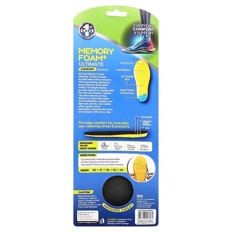 Memory Foam Ultimate Comfort Insoles (Men) 1pair – image 3