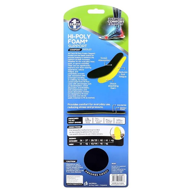 Poly Foam Support Insoles (Unisex) 1pair - Black – image 3