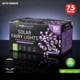 Christmas Fairy Light Solar 100LED 7.5m Total Length Purple 2 Functions – image 4